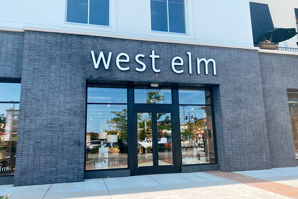 The west elm storefront